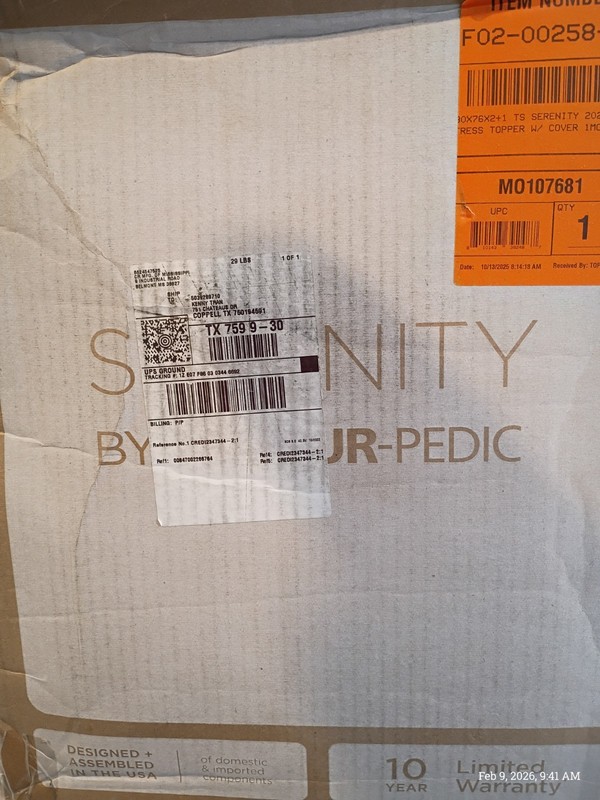 Serenity Tempur-Pedic 3 Inch Memory Topper Restorative Sleep King 80x76"x3” gallery
