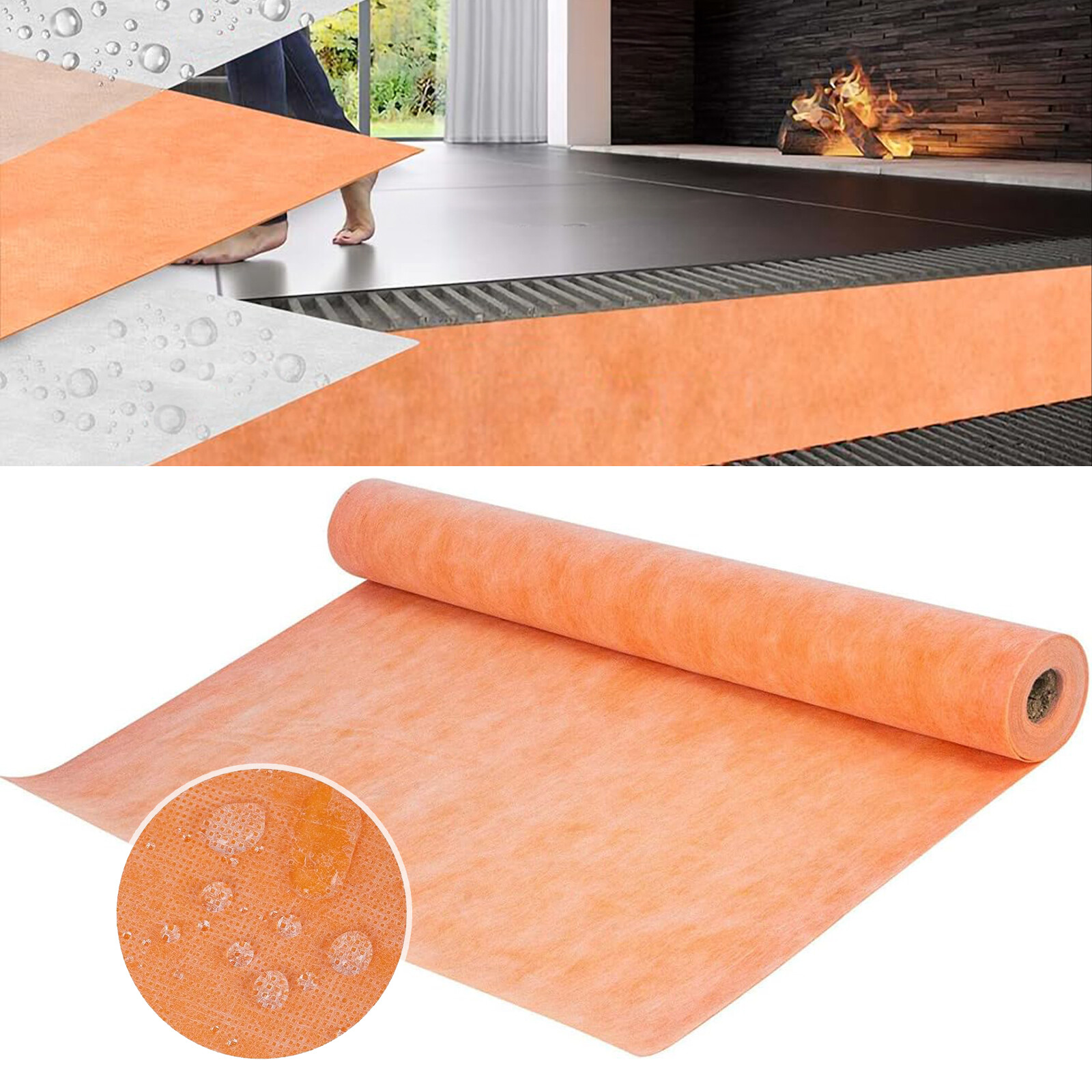 Waterproofing Membrane 20mil Tile Underlayment for Bathroom Shower Flooring Wall gallery