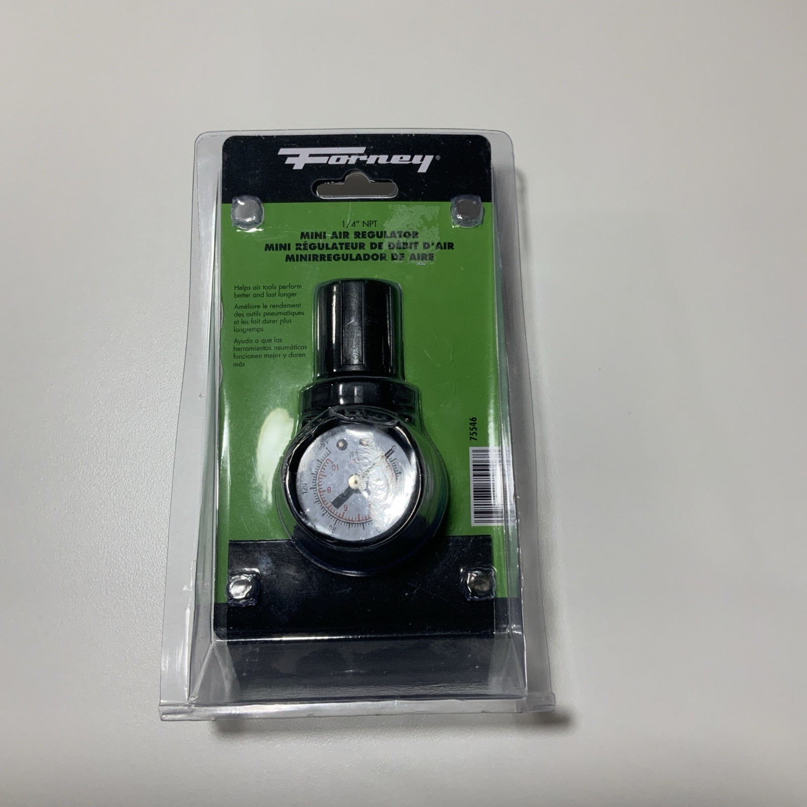 Forney 75546 Mini Regulator w/Gauge Plastic 1/4" NPT 300-PSI gallery