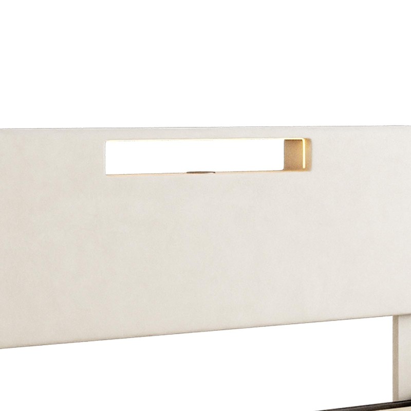 Queen Size Bed Frame with LED Light Fast 40 Minutes Easy Assembly Bed gallery
