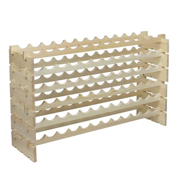 ZENY Wood 72 Bottle Wine Rack Stackable Storage 6 Tier Storage Display Shelves gallery