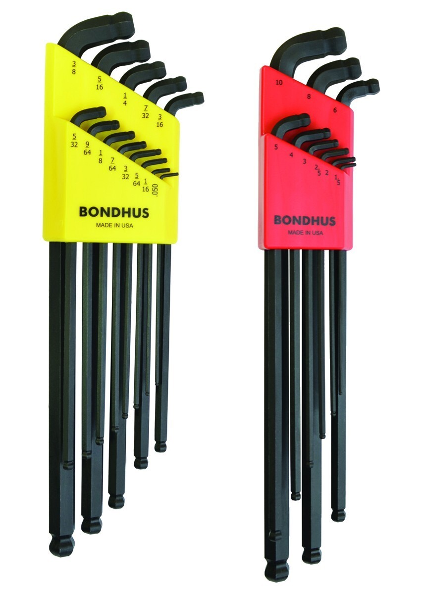 Bondhus Stubby Dual Double Ball End Hex L Wrench Set Metric SAE Inch USA 27098 gallery