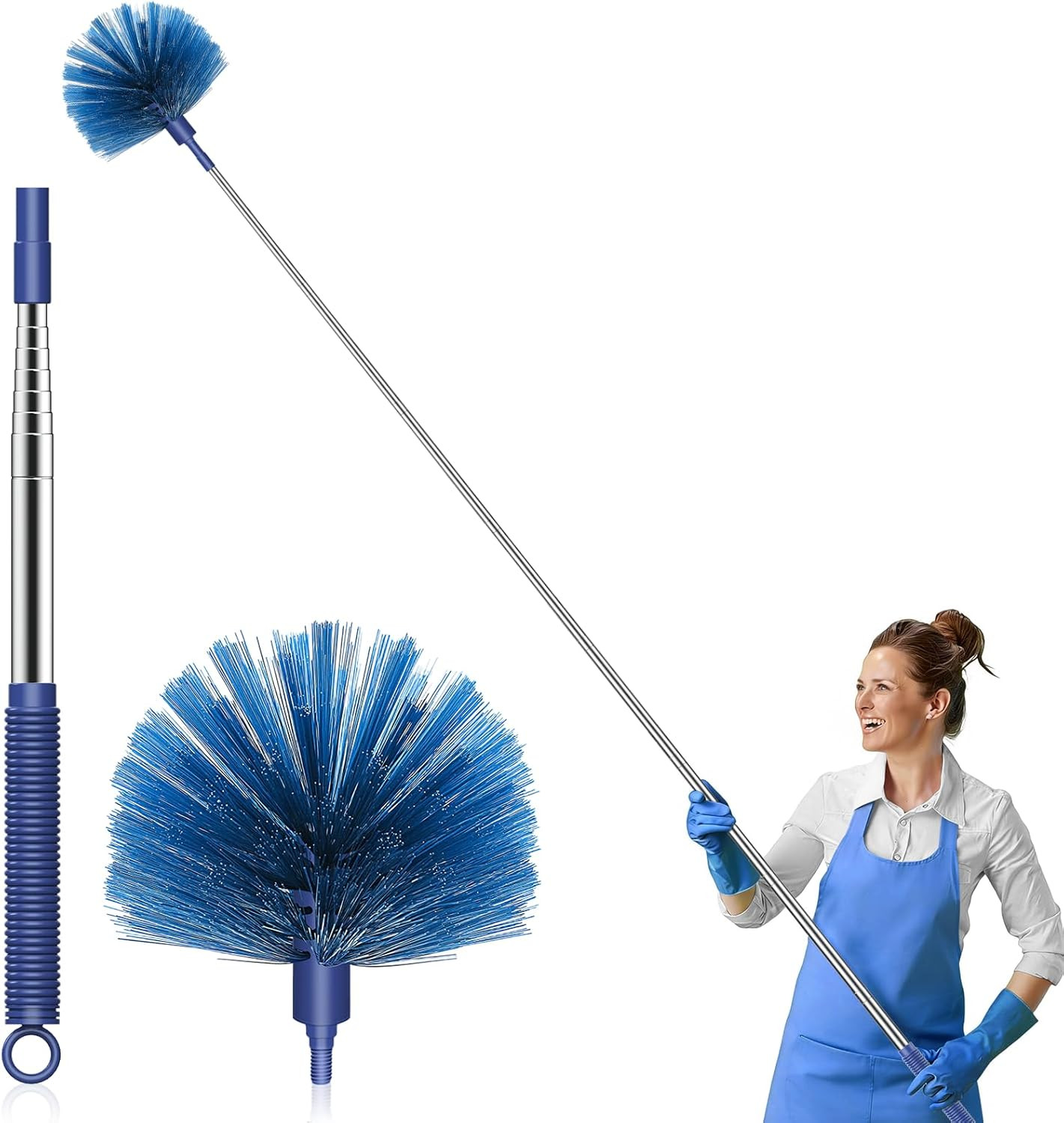 Cobweb Duster with Extension Pole, Retractable Dusters for Cobweb Cleaning 81-In gallery