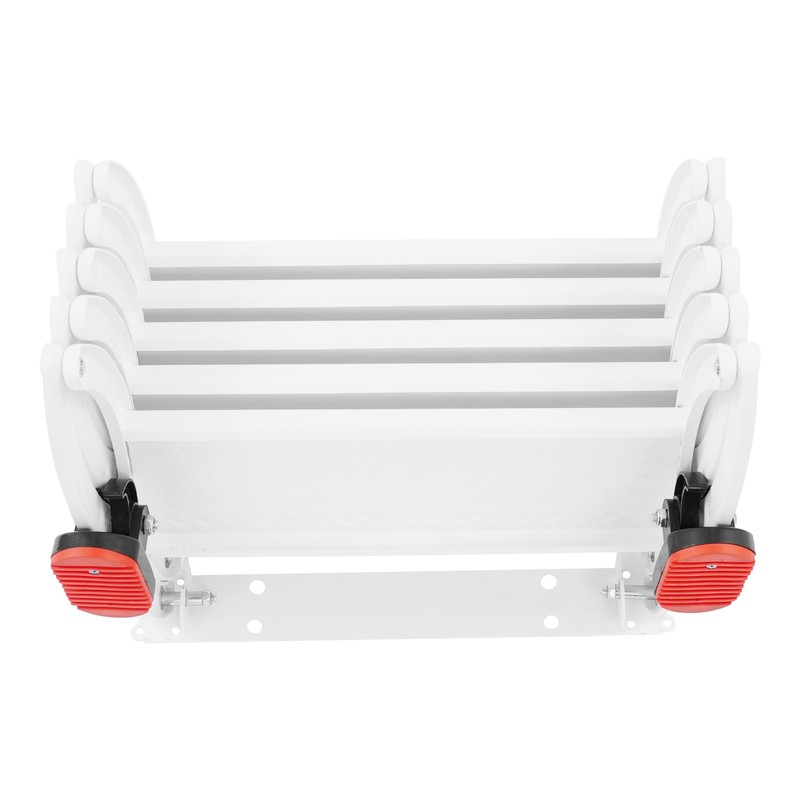 Attic Loft Pull Down Ladder 5 Step Wall Mounted Folding Loft Ladder Stairs White gallery