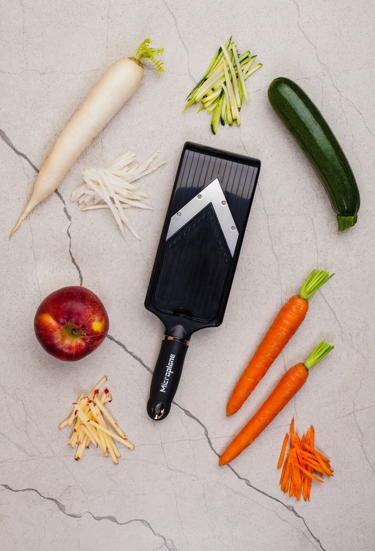 Microplane Adjustable V-Blade / Julienne Mandoline Food Slicer with Hand Guard gallery