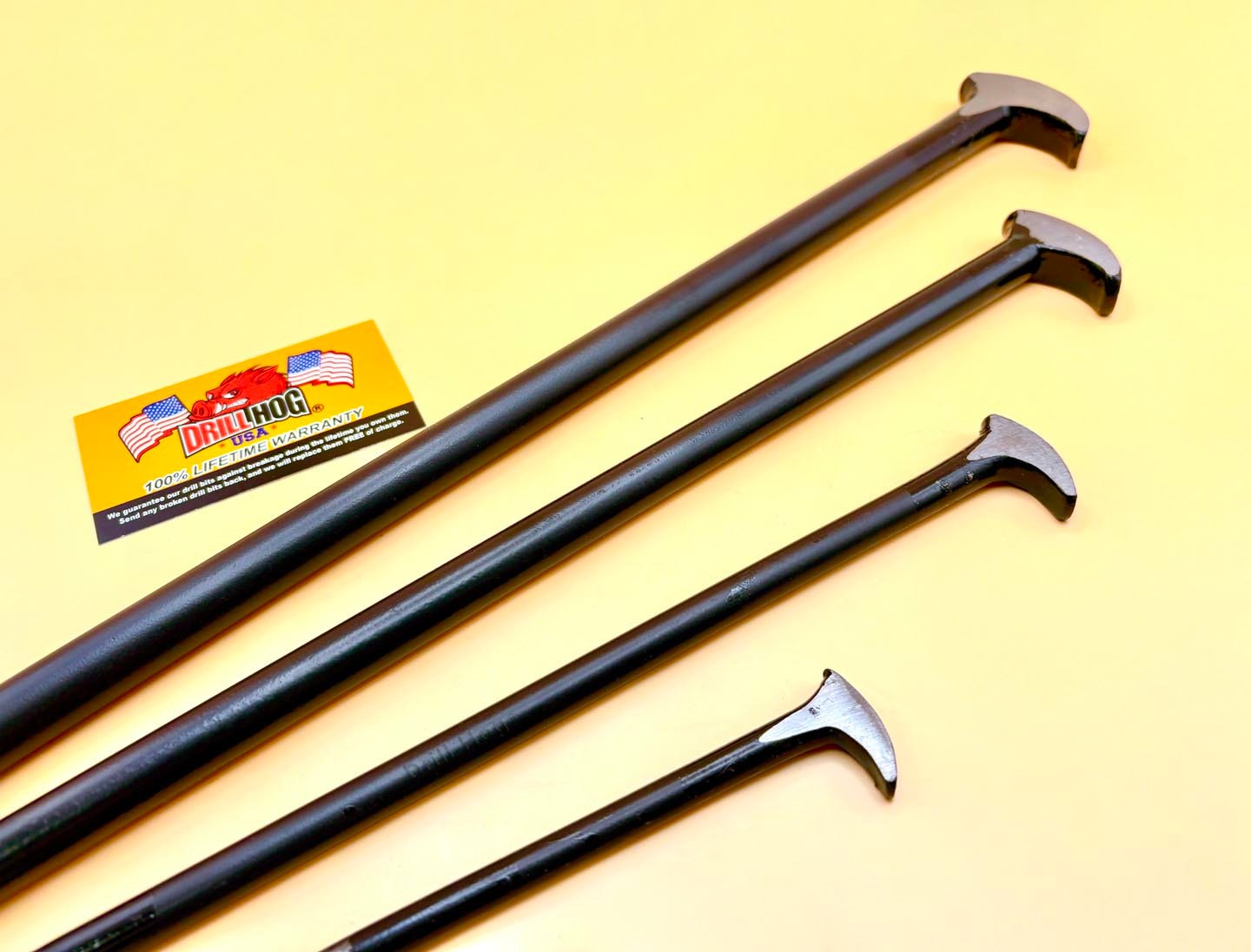 4 Pc Pry Bar Set Heel Bar Aligning Pry Bar Cats Paw Drill Hog® Lifetime Warranty gallery