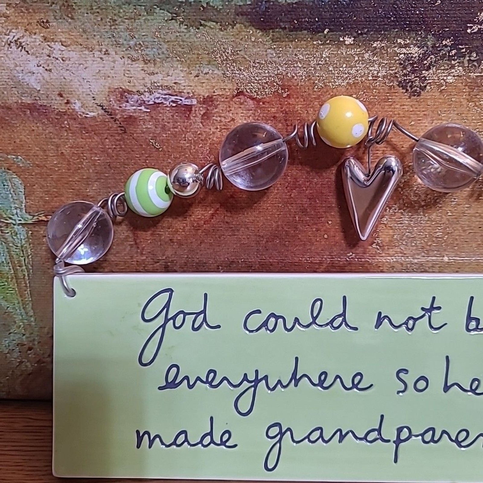 Dept 56 Sandra Magsamen Messages from the Heart Plaque Hanging Sign Grandparents gallery