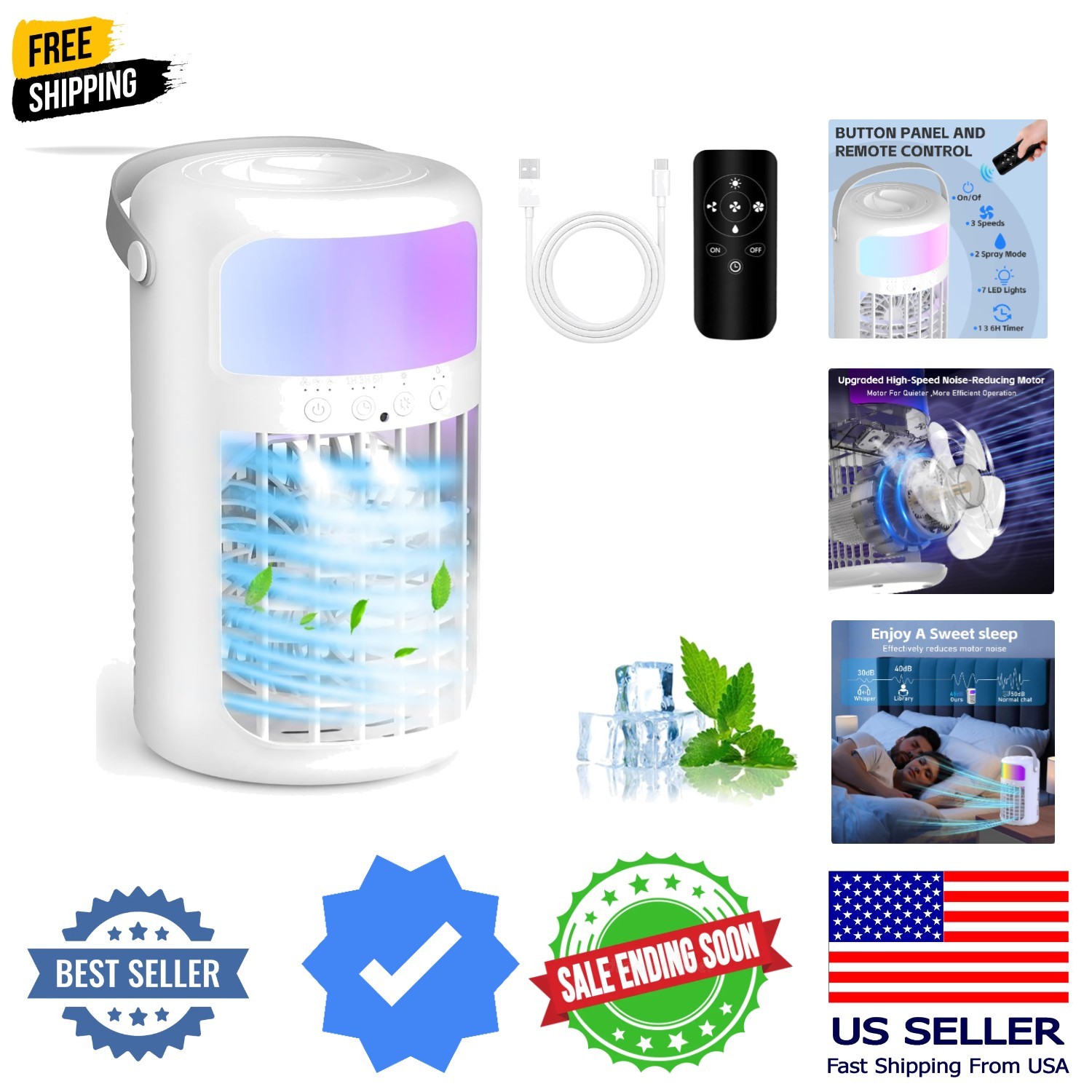 Portable Air Conditioner, 2026 Upgraded 4-IN-1 Portable Ice Fan with 3 Coolin... gallery