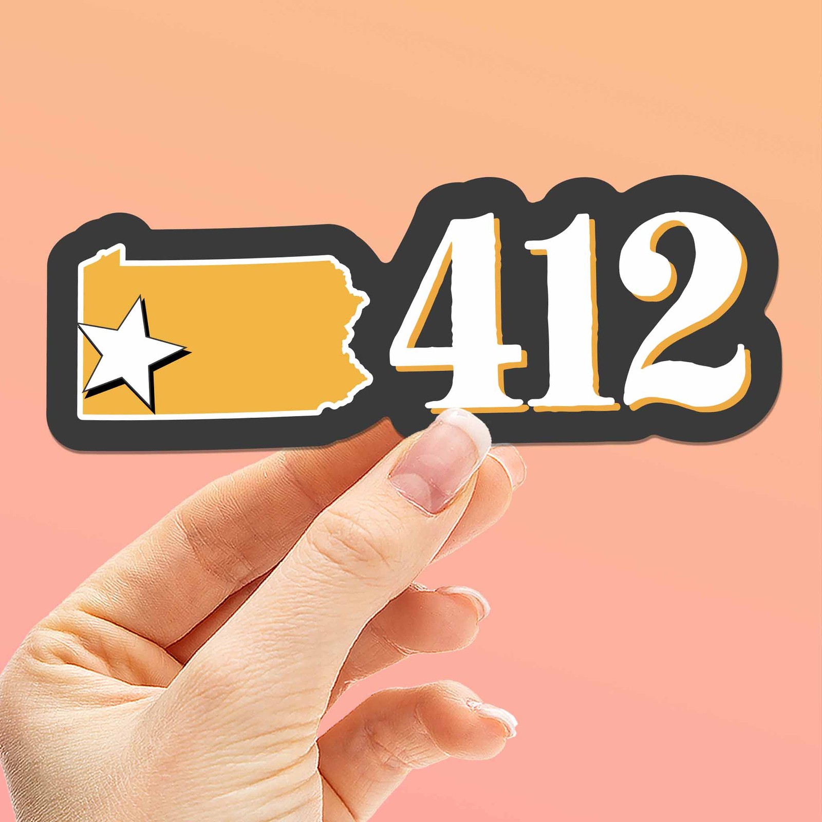 412 Area Code Pittsburgh Sticker - PGH Pennsylvania Decal gallery