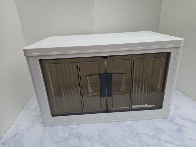Folding Storage Box With Lid-Stackable & Collapsible With Magnetic Doors gallery