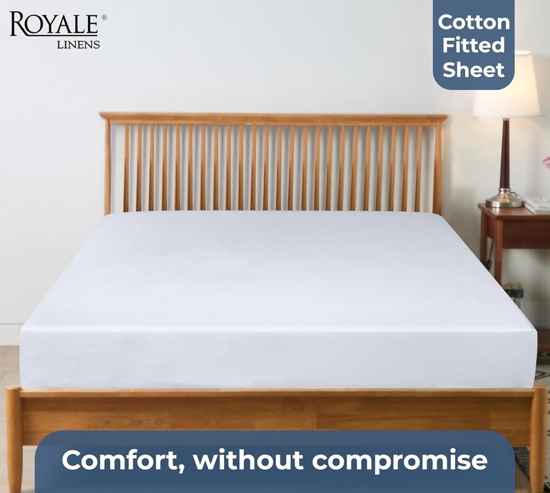 100% Organic Cotton Fitted Sheet - Percale Weave - Super Soft Deep Pocket Bottom gallery