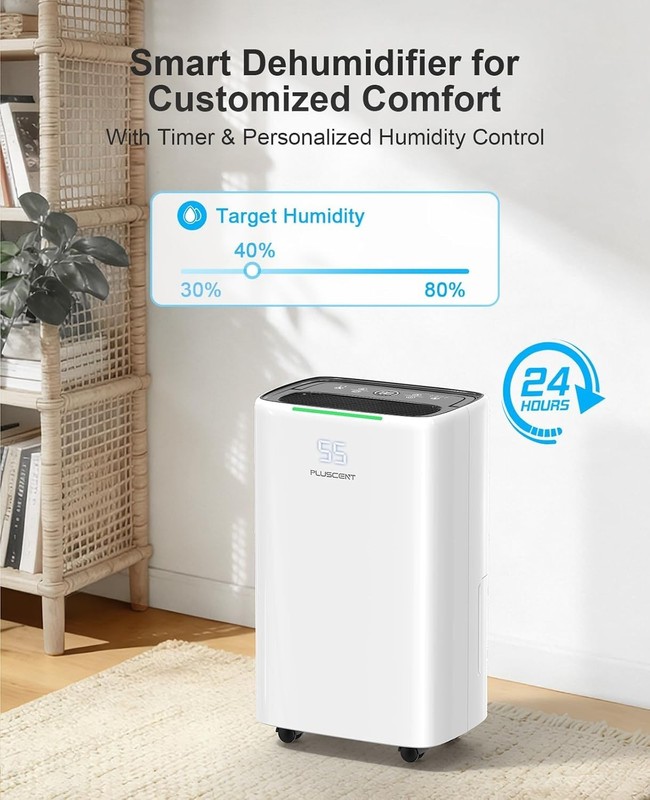 PLUSCENT 5000 Sq.Ft Dehumidifiers for Home, 52 Pints Compressor Dehumidifier gallery