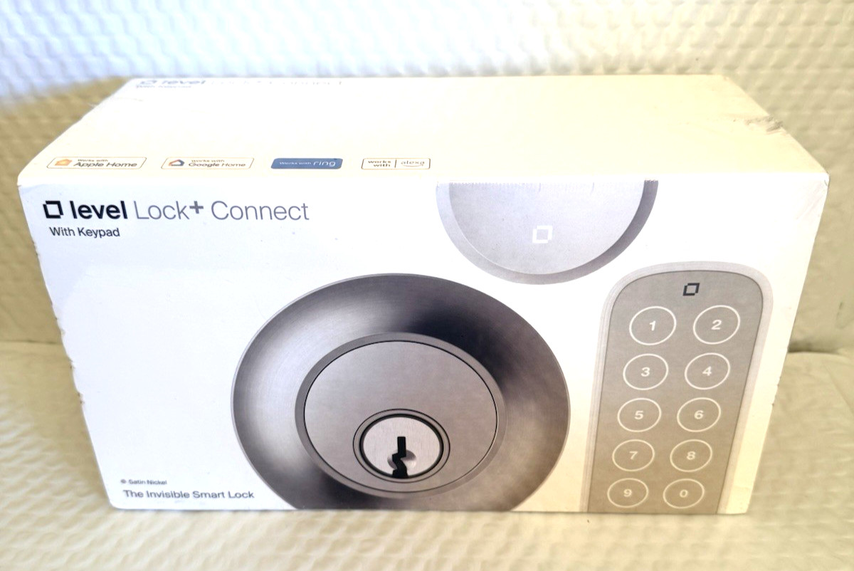 Level - Lock+ Connect w/Keypad Smart Lock Bluetooth/Wi-Fi Deadbolt w/App-Nickel gallery