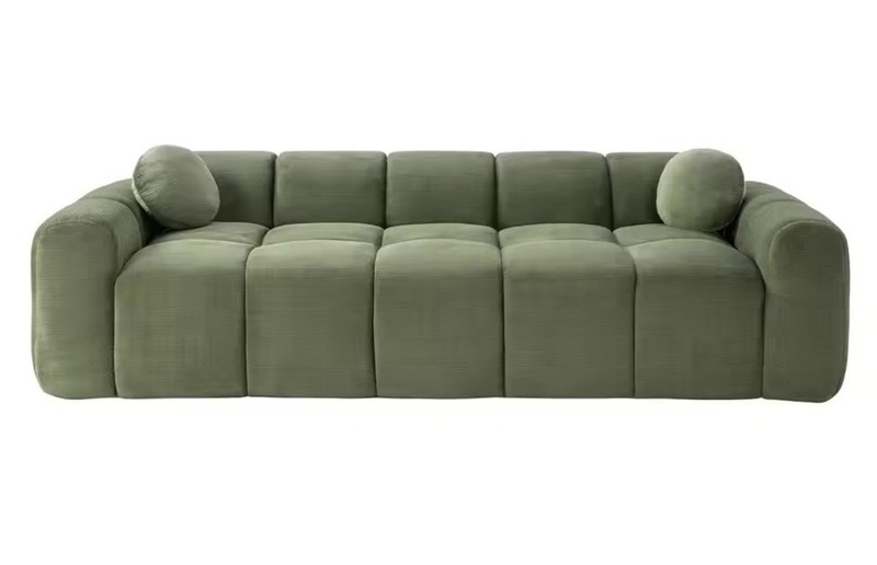 98” Cloud Sofa, Upholstered Corduroy 3-Seater Boneless Oversized Loveseat Couch gallery