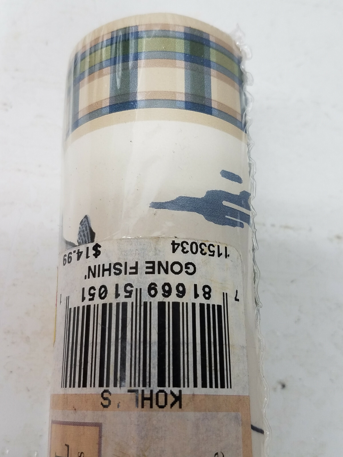 EXCELL PREPASTED WALL BORDER GONE FISHIN WASHABLE STRIPPABLE fishing fish gallery