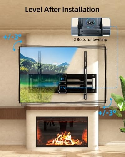 Full Motion Long Arm TV Wall Mount Bracket, Fits 75, 80, wall mount65-100in gallery