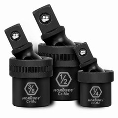 3 PC Pneumatic Impact Universal Joint Socket Set Swivel Ball 1/2″ 3/8″ 1/4″