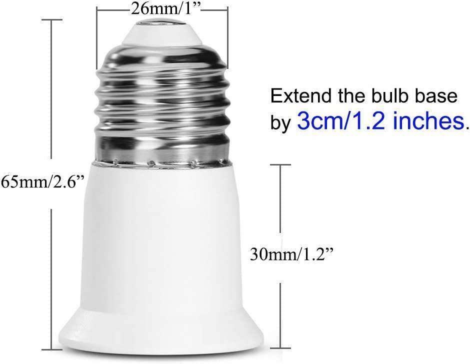 Light Bulb Socket Extender E26/E27 Screw In Adapter 3cm 1.4 inch Extension Base gallery