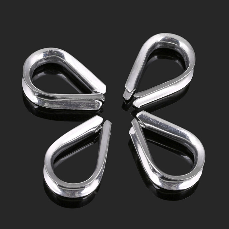 Thimble Thimbles Wire Cable Rope Stainless Steel Cable Loop Clip Clamps 2mm-28mm gallery
