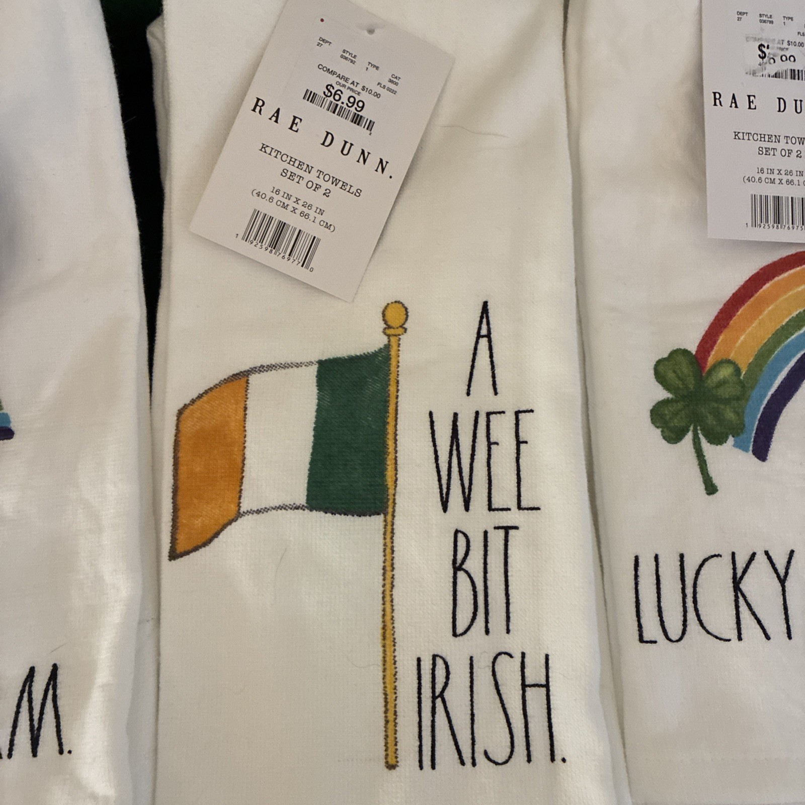 Set 6 Rae Dunn Hand Towels. New Old Stock NWT gallery