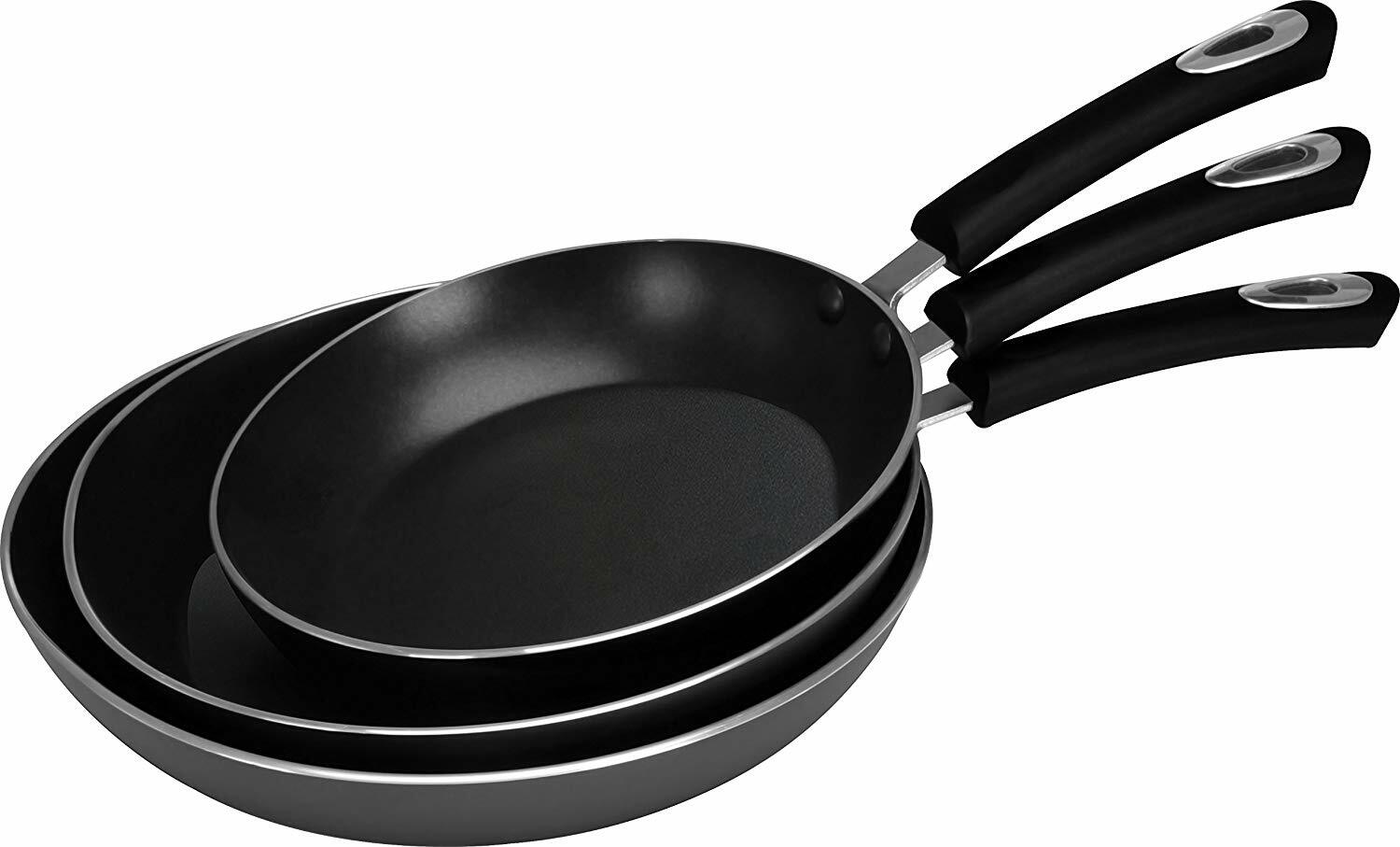 Utopia Kitchen 3 Piece Induction Bottom 8" 9.5" 11 inch Nonstick Frying Pan Set gallery