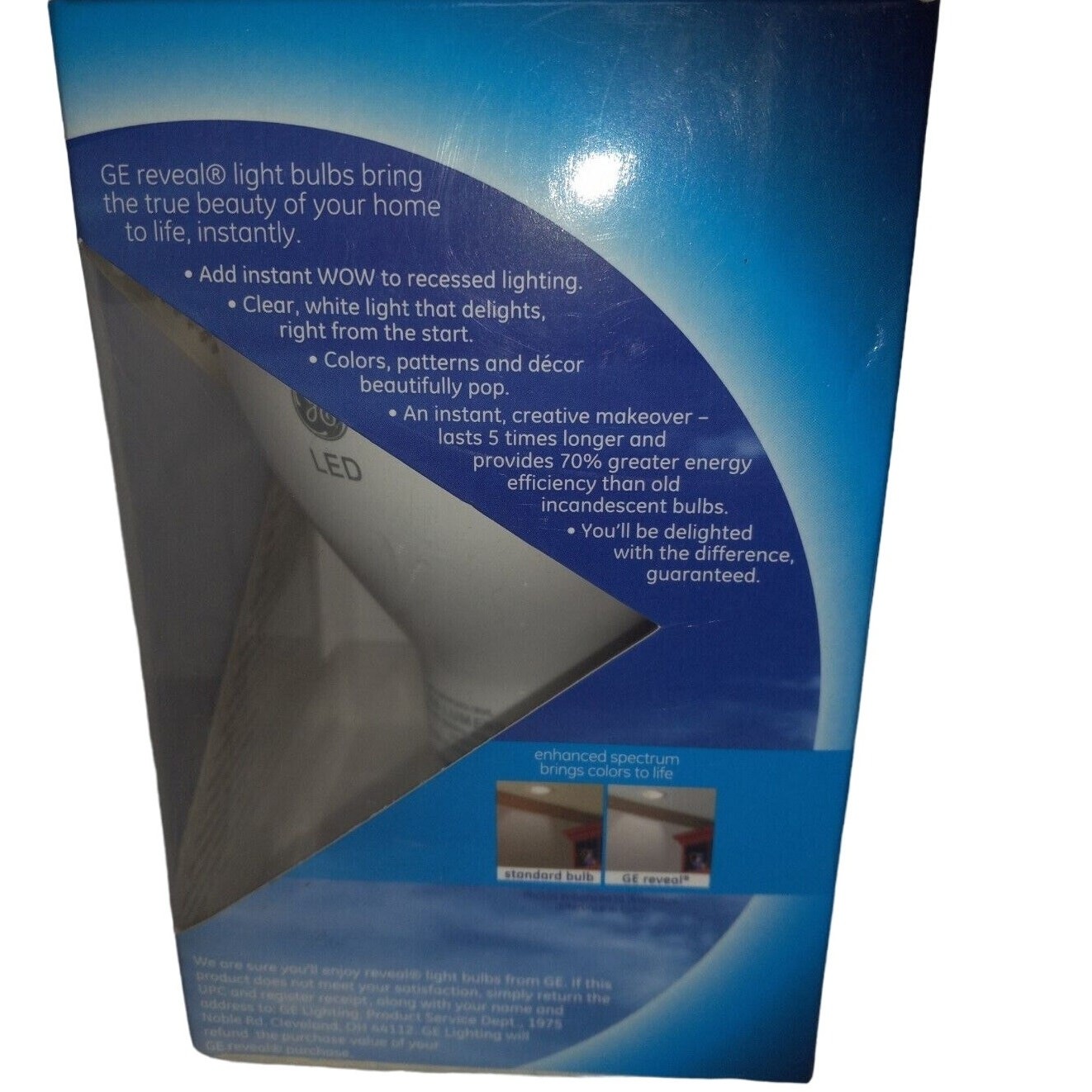 GE Reveal LED Floodlight Bulb BR30 65W Eq 10W 650 Lumens Dimmable gallery