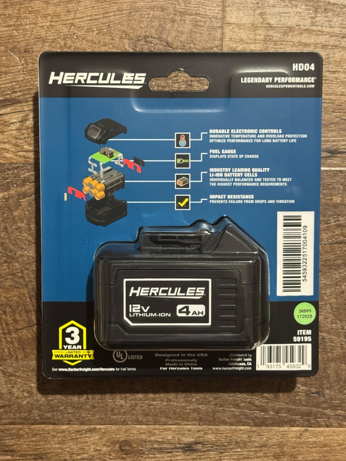 HERCULES 12V 4 Ah Compact Lightweight Battery - FREE SHIPPING gallery