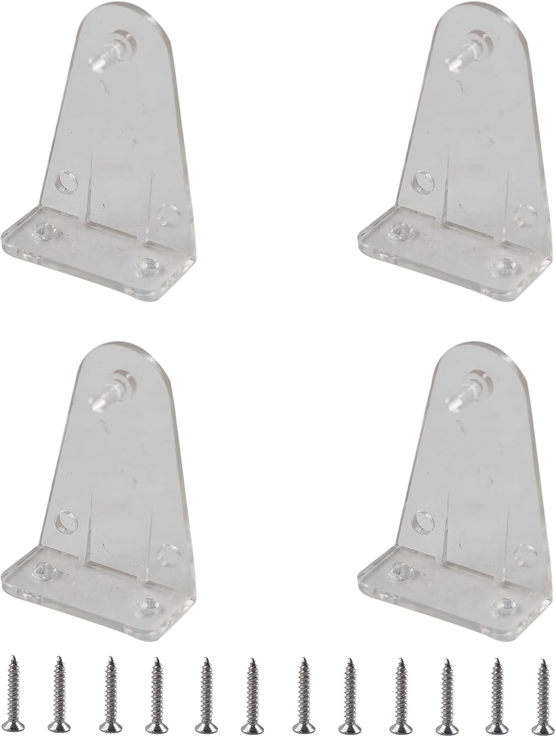 4Pcs Hold Down Bracket for 2" Blinds, Clear Plastic Bottom Rail Hold Clips with gallery