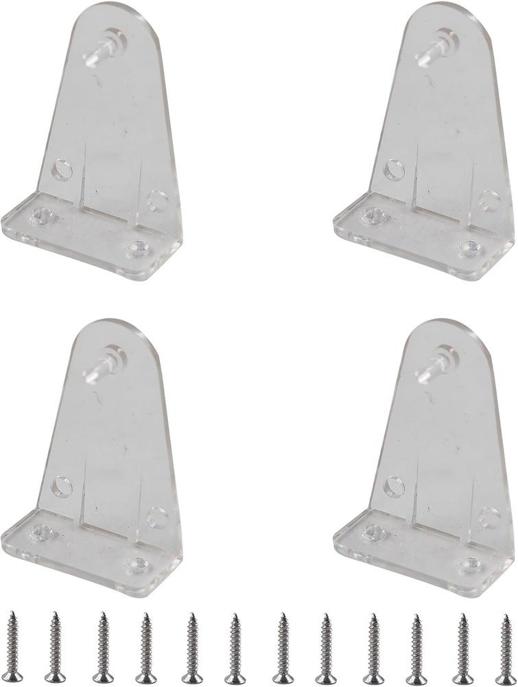 4Pcs Hold Down Bracket for 2" Blinds, Clear Plastic Bottom Rail Hold Clips with