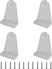 4Pcs Hold Down Bracket for 2″ Blinds, Clear Plastic Bottom Rail Hold Clips with