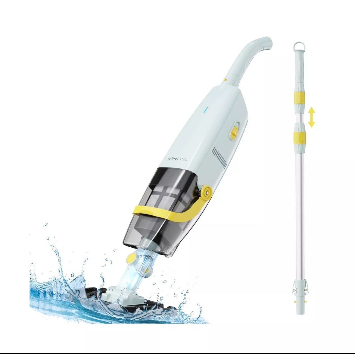(2024 Upgraded) Lydsto Handheld Pool Vacuum with Telescopic Pole, Cordless Re... gallery