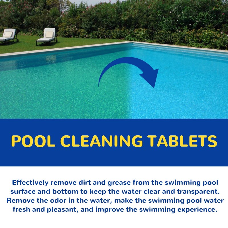 Pool Cleaning Tablets For Crystal Clear Water,Clears Cloudy Or Hazy Pool Water gallery