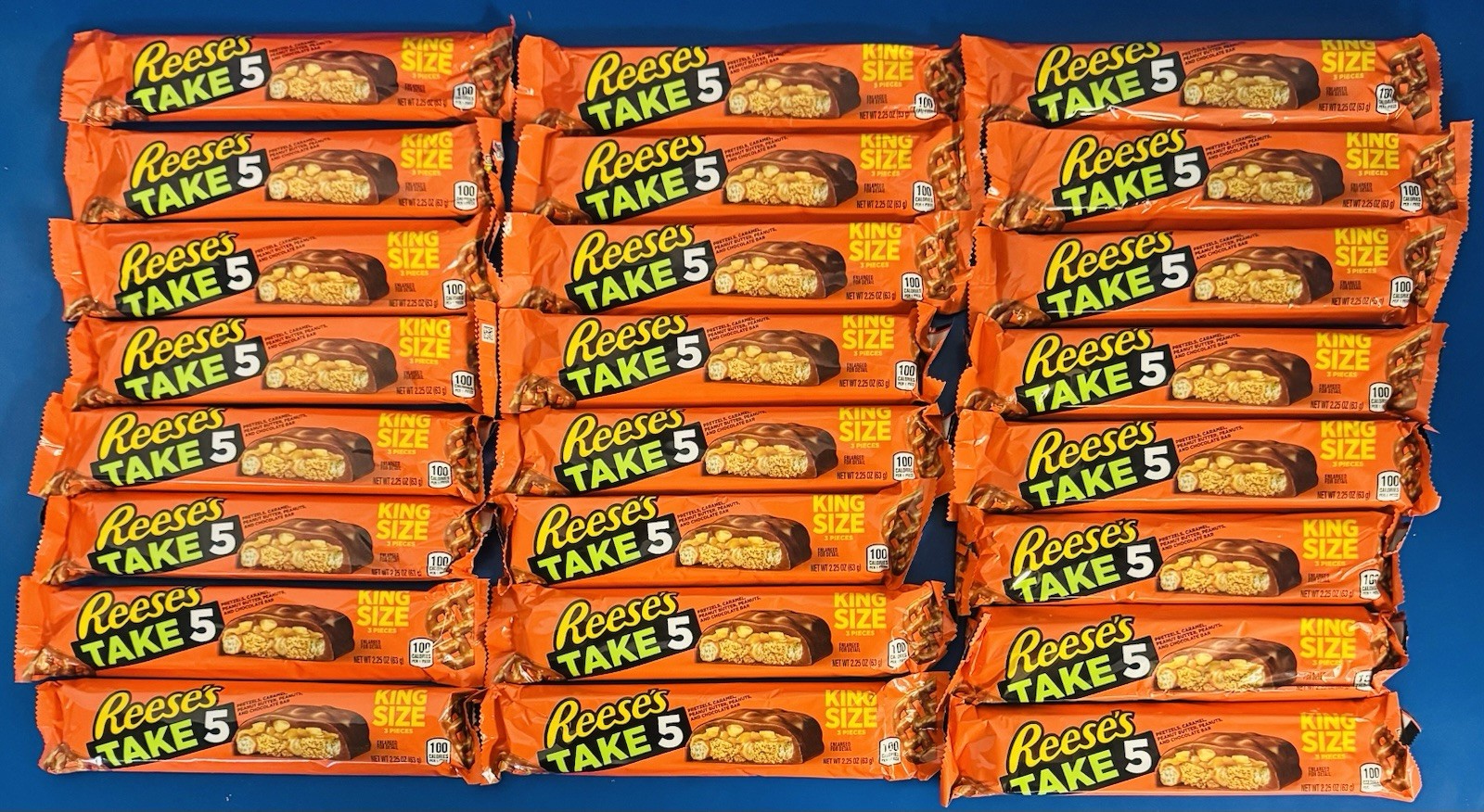 24 Reese’s Take 5 King Size Candy Bars Pretzel Peanut Butter 2.25oz. BB: 09/2026 gallery