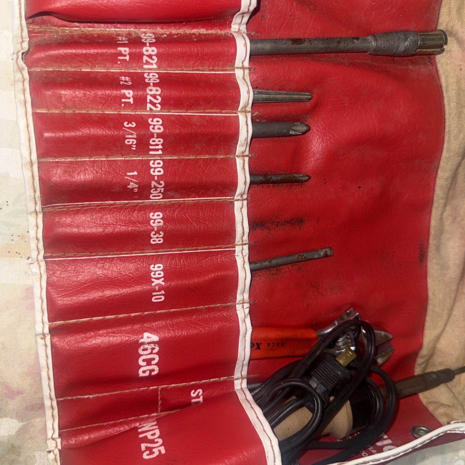 Xcelite Service Master no. 99SMW Red roll up tool kit gallery