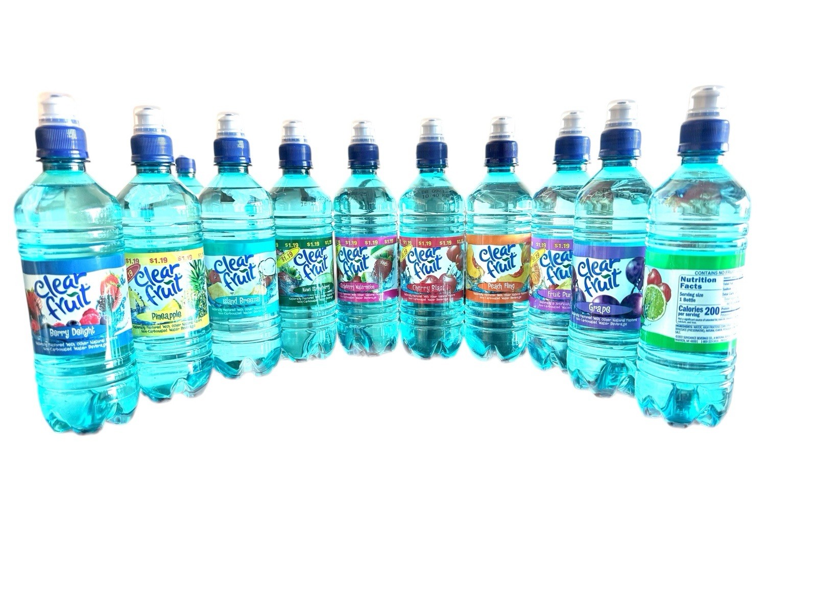 Clear Fruit Flavored Water Variety Pack 10 16.9oz Bottles, 10 Different Flavors gallery
