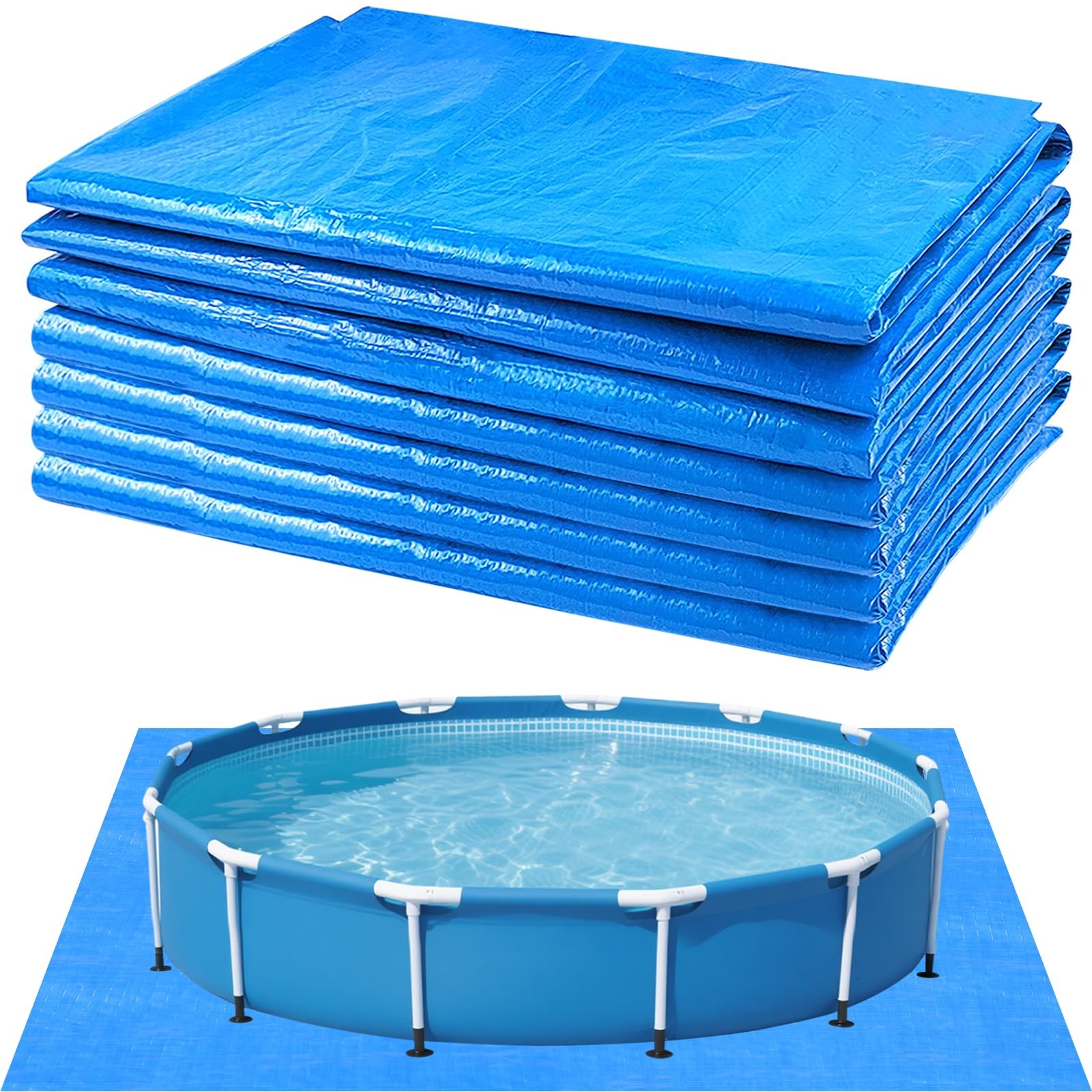 HeavyDuty 16Ft Pool Ground Cloth Waterproof Liner Pad for Above Ground Pools gallery