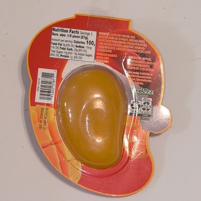 Nice! Giant Gummy Mango Peelable Candy 4.76 oz holiday limited BB 10/29/2026 gallery