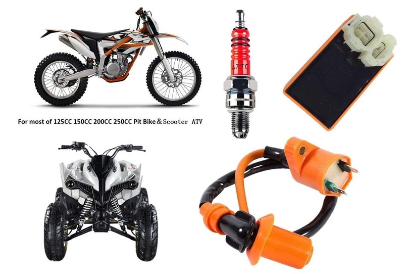 High Performance Racing 6 Pin AC CDI Ignition Coil Spark Plug A7TC for GY6 50... gallery