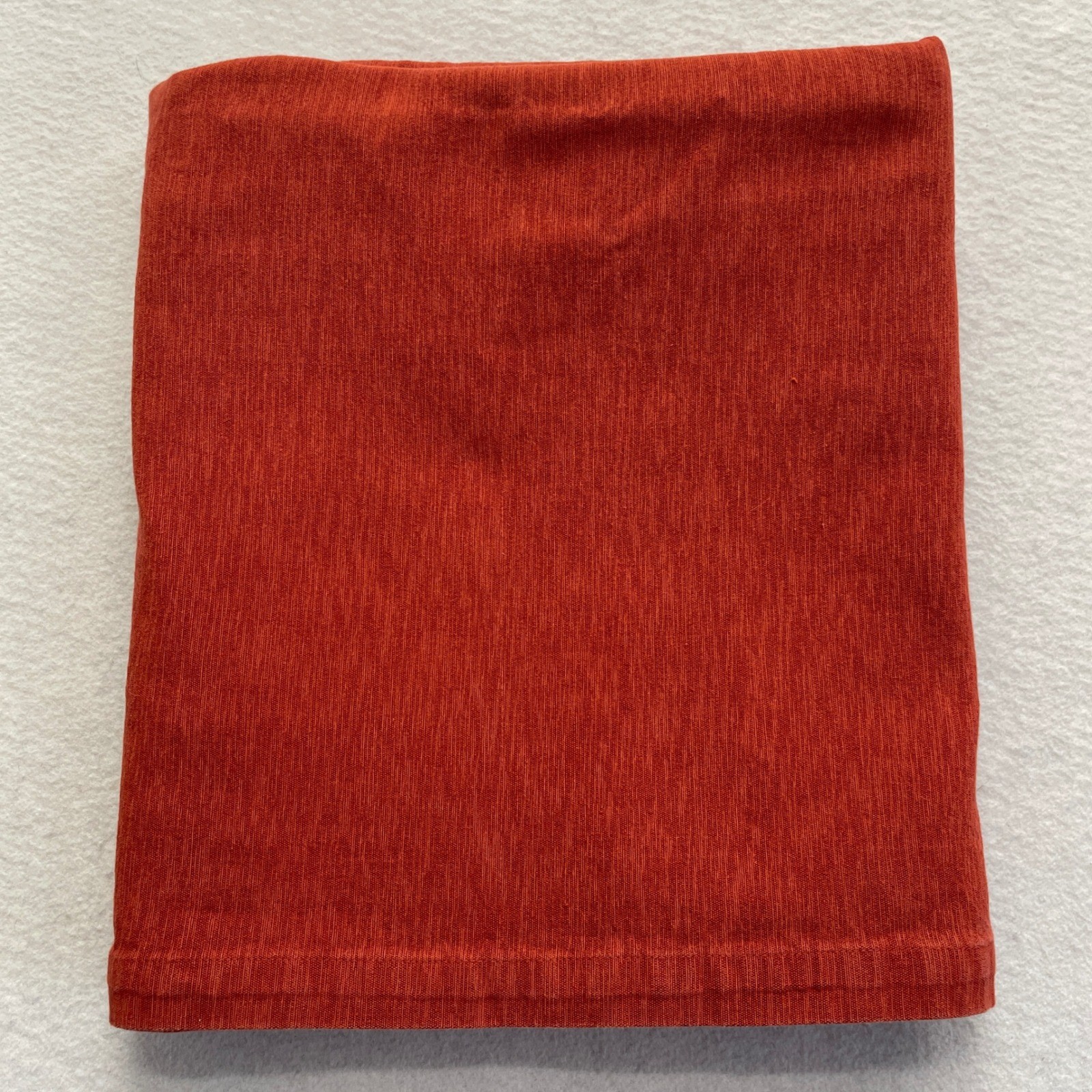 Crate & Barrel Linden Tablecloth 60x90 Chili Red Orange Cotton Rectangle gallery