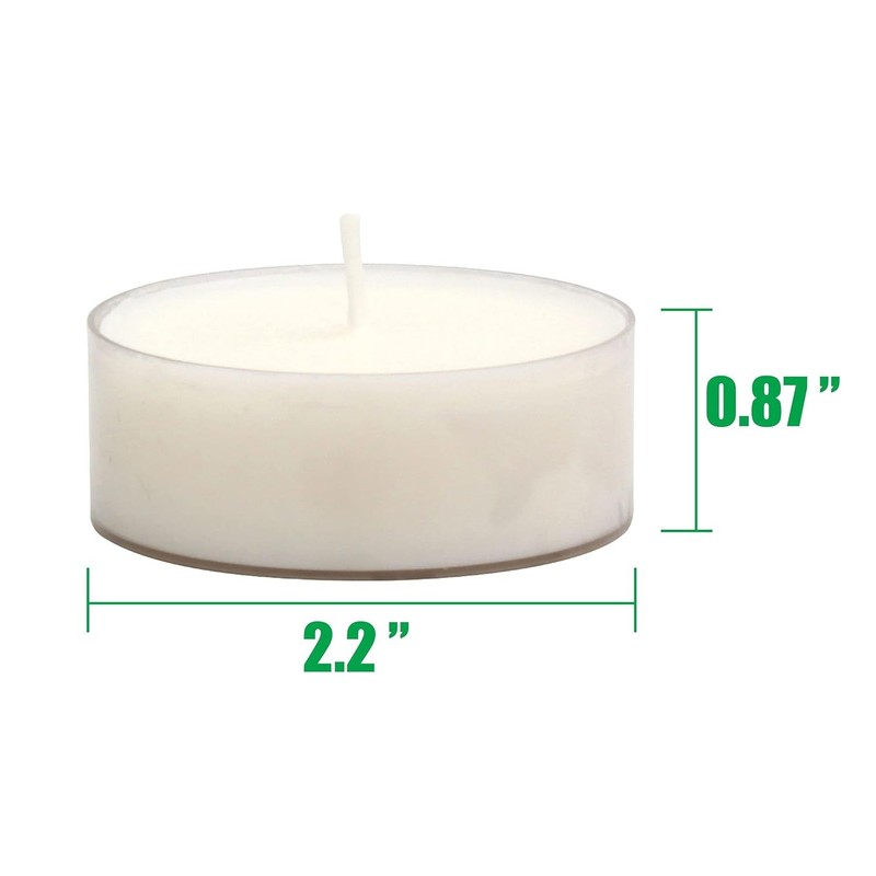 Stonebriar 20 Count Unscented Mega Oversized Clear Cup White Tea Light Candles w gallery
