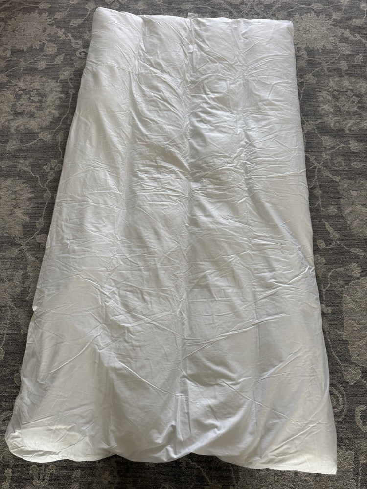 SmartHana Twin Featherbed Cover 100% Cotton White 39x75 RN 91862
