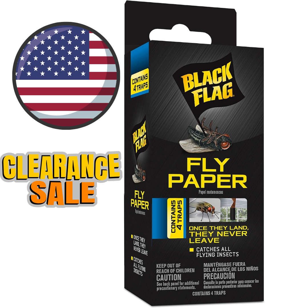 Black Flag Fly Paper Insect Trap Catches All Flying Insects 4 Traps gallery