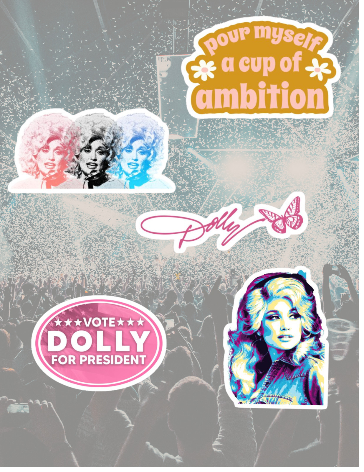Dolly Parton 5pc Sticker Pack gallery