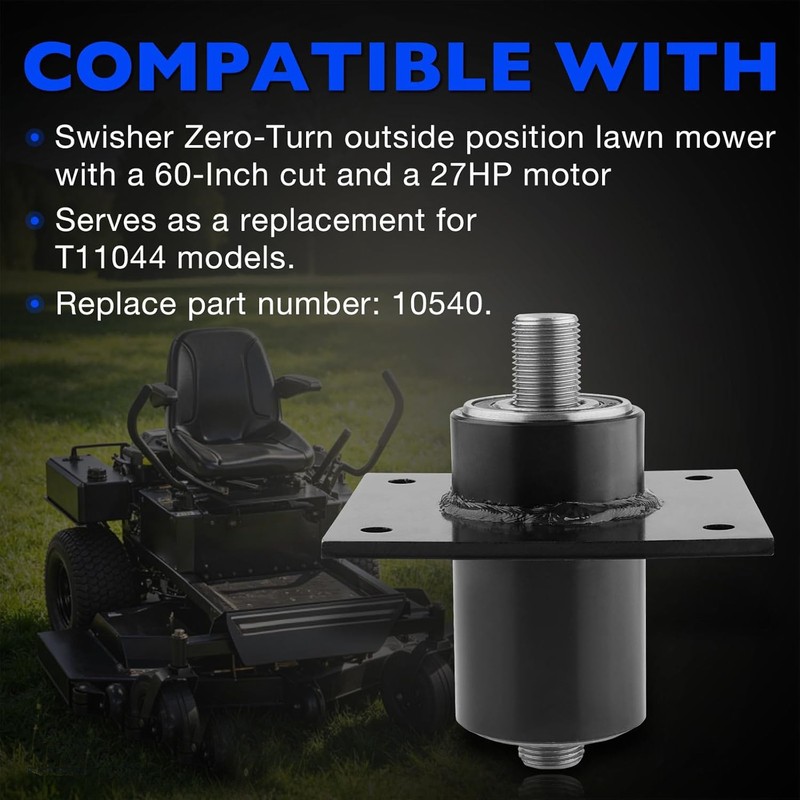 Blade Driver Spindle For Swisher Zero-Turn Outside Position Mower 60in Cut 10540 gallery