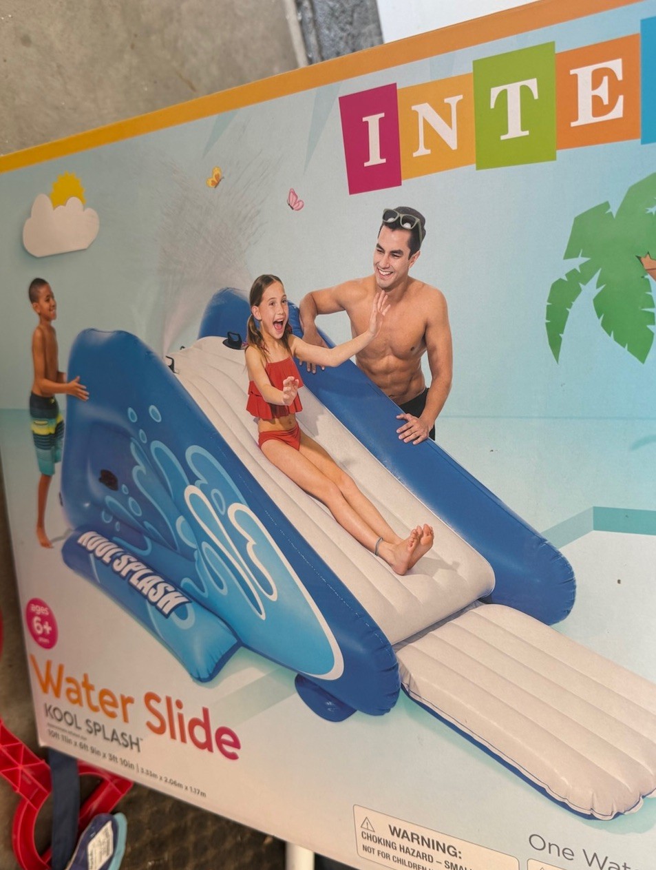 NEW Intex 58849EP Kool Splash Inflatable Play Swimming Pool Water Slide, Blue gallery