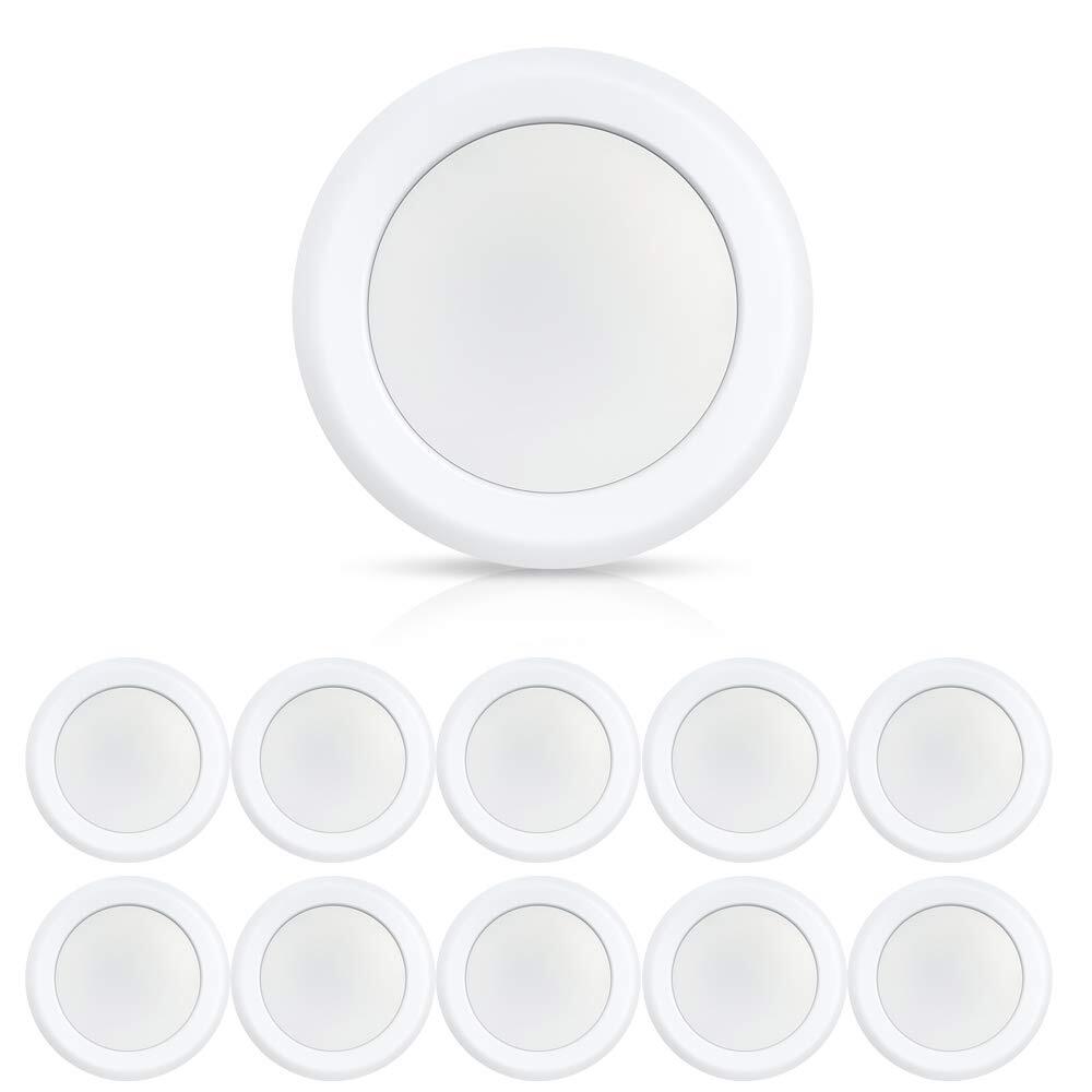 10 Pack 6 Inch LED 3000K Dimmable Flush Mount Ceiling Light 16.5W Surface Mou... gallery