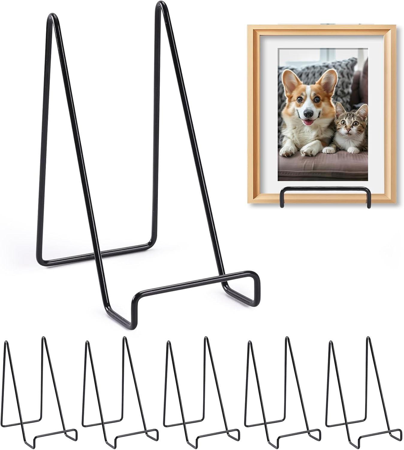6 Pack 6 Inch Plate Stands for Display,Book Display Stand,Metal Plate Holder Dis gallery