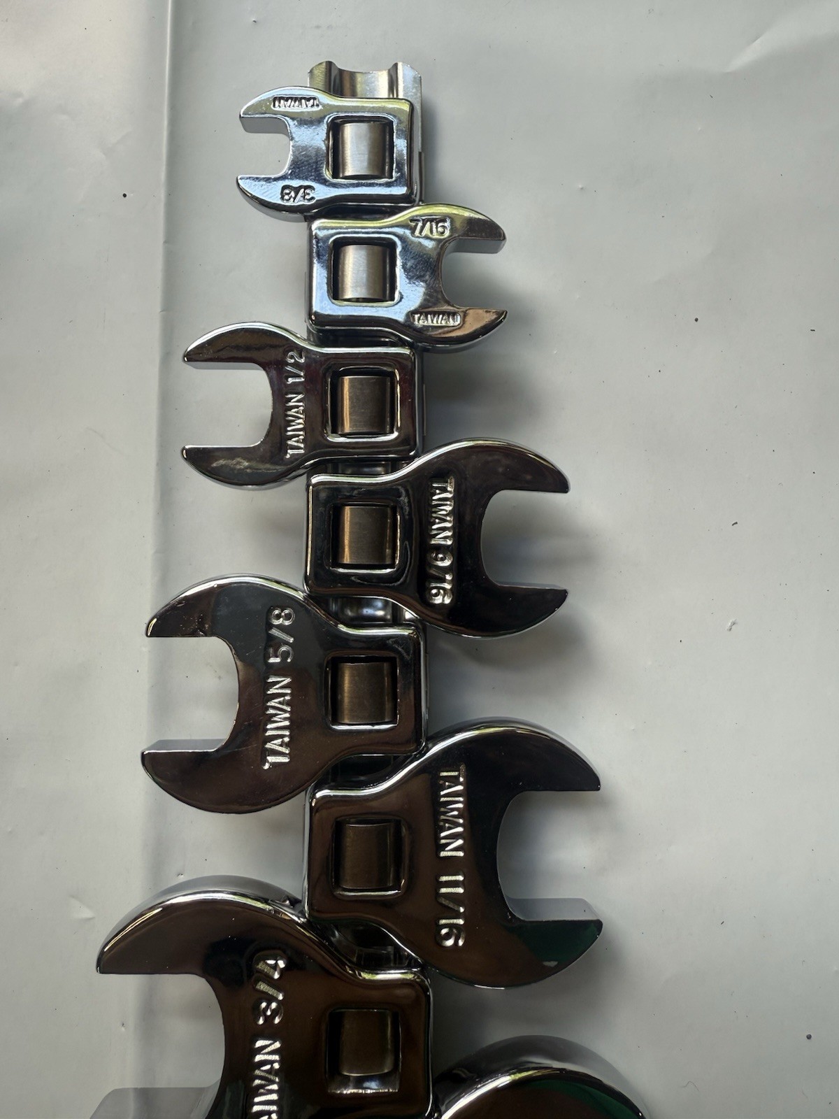 Cal-Hawk 3/8" Drive Flare Nut 10pc Wrench Set Crome Plated Steel ~ SAE gallery