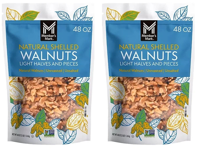 Pack 2 Member's Mark Natural Shelled Walnuts, 48 oz.New gallery