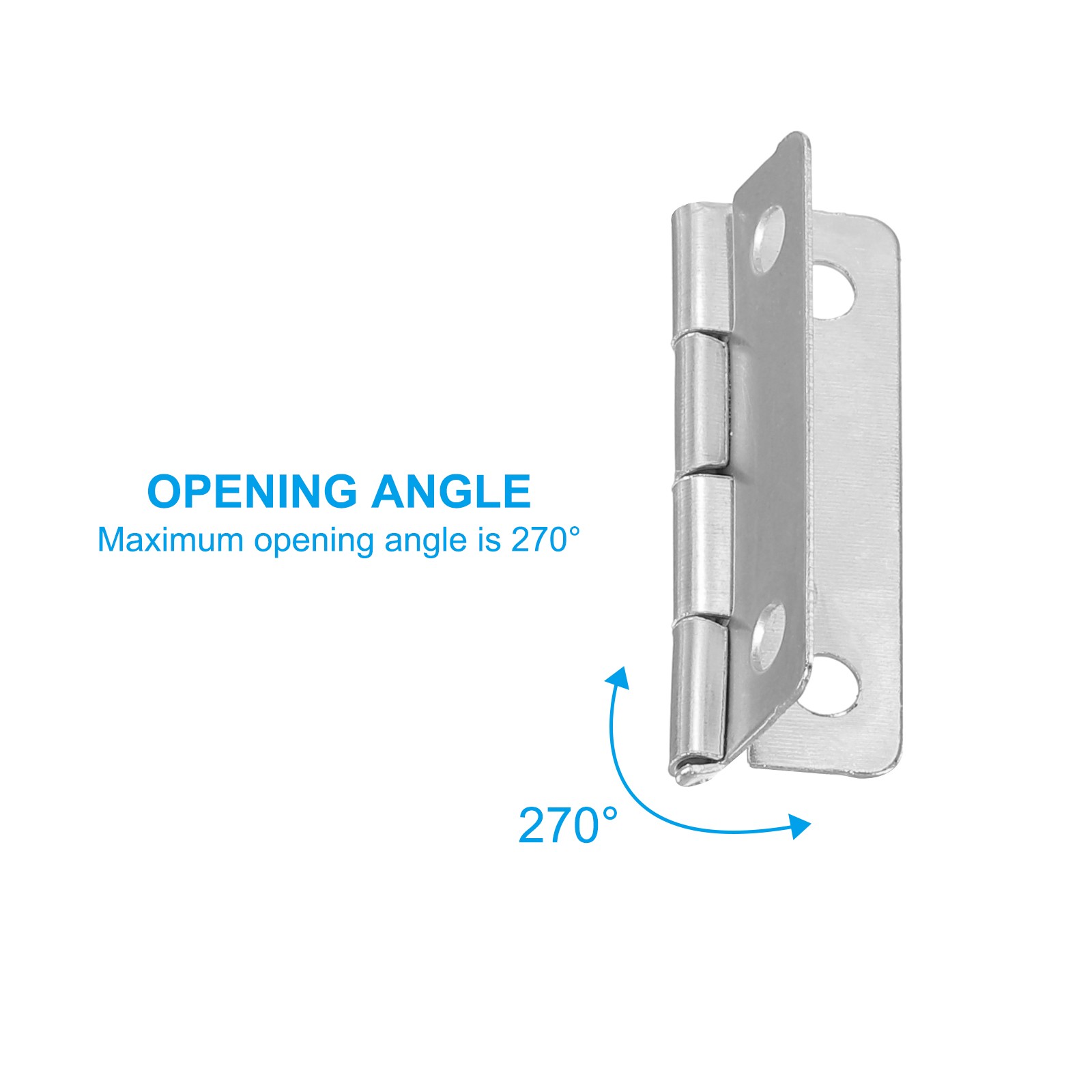10 x Small Butt Hinges 1-3/16 Inch Mini Jewelry Box Hinge with Screw, Silver gallery